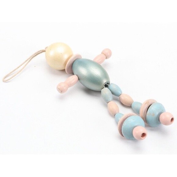 1950s Nursery Decor Baby Art Prints Framed Vintage Wooden Doll Shabby Chic 3pcs - Picture 4 of 10